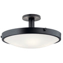 Four Light Semi Flush Mount from the Lytham Collection in Black Finish by Kichler