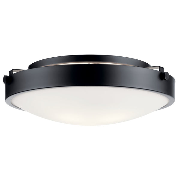 Three Light Flush Mount from the Lytham Collection in Black Finish by Kichler