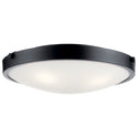 Four Light Flush Mount from the Lytham Collection in Black Finish by Kichler