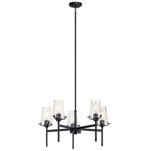Five Light Chandelier from the Alton Collection in Black Finish by Kichler