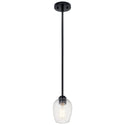 One Light Mini Pendant from the Valserrano Collection in Black Finish by Kichler