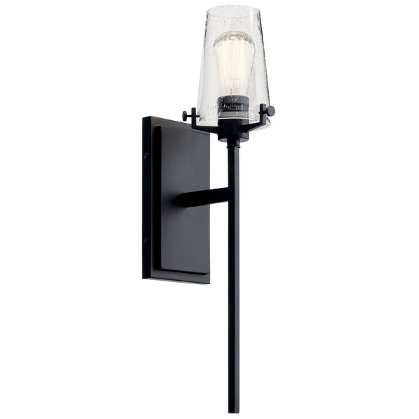 One Light Wall Sconce from the Alton Collection in Black Finish by Kichler