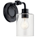 One Light Wall Sconce from the Gunnison Collection in Black Finish by Kichler