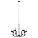 Eight Light Chandelier from the Kennewick Collection in Black Finish by Kichler