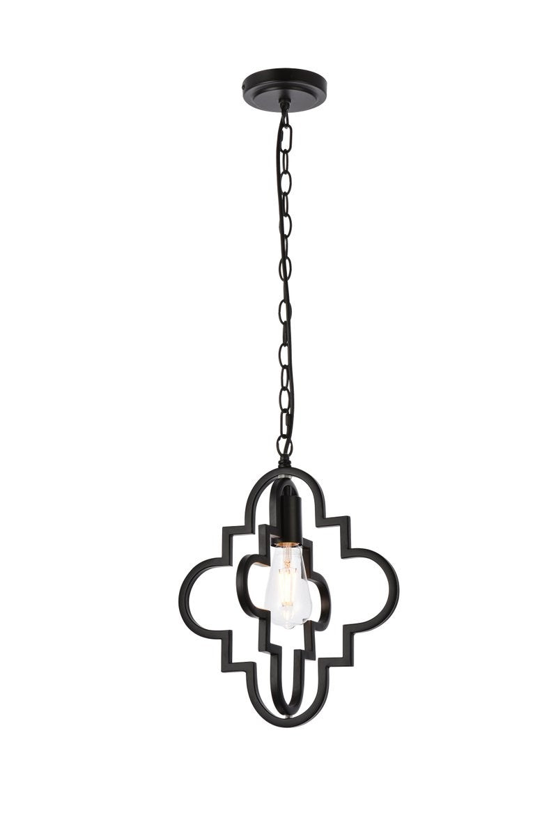Elegant Lighting - LD7062D12BK - One Light Pendant - Sandara - Black from Lighting & Bulbs Unlimited in Charlotte, NC