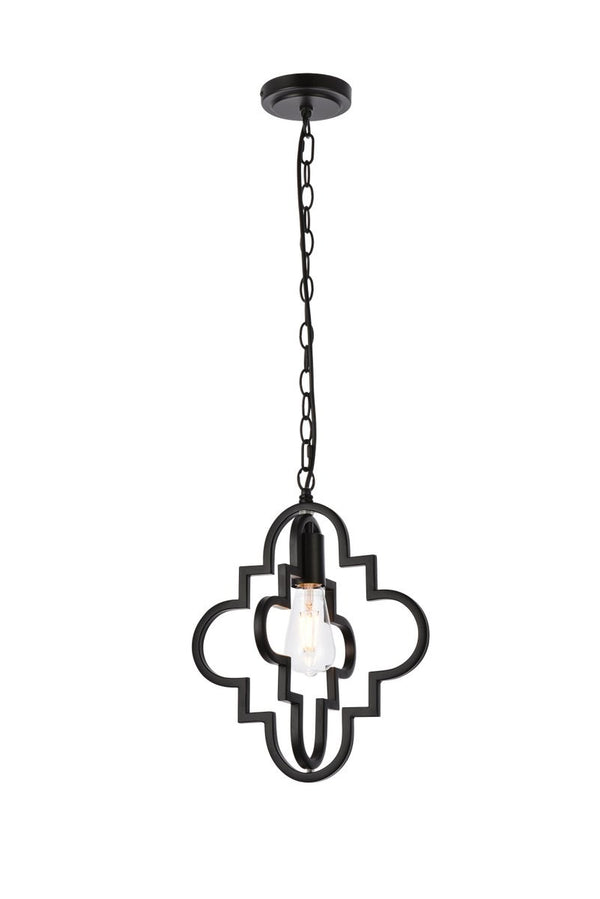 Elegant Lighting - LD7062D12BK - One Light Pendant - Sandara - Black from Lighting & Bulbs Unlimited in Charlotte, NC