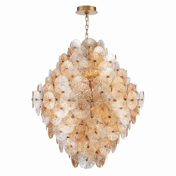 Eurofase - 44574-017 - 27 Light Chandelier - Sue-Anne - Plated Brass from Lighting & Bulbs Unlimited in Charlotte, NC