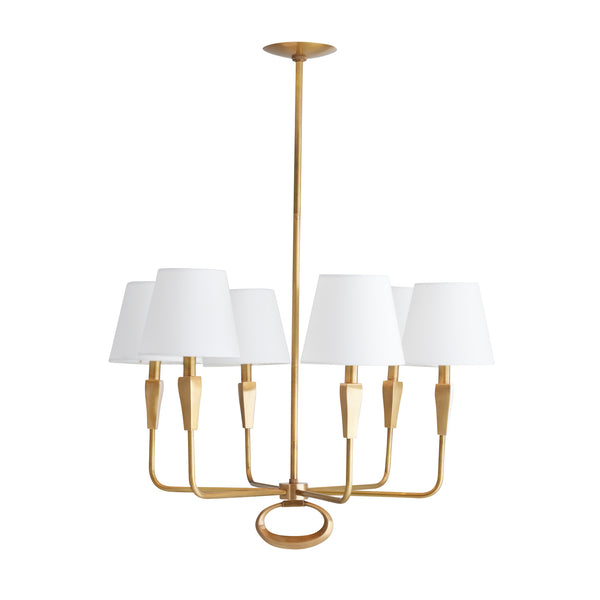 Arteriors - 82018 - Six Light Chandelier - Jeremiah - Vintage Brass from Lighting & Bulbs Unlimited in Charlotte, NC