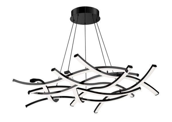 W.A.C. Lighting - PD-60944-BK - LED Chandelier - Divergence - Black from Lighting & Bulbs Unlimited in Charlotte, NC