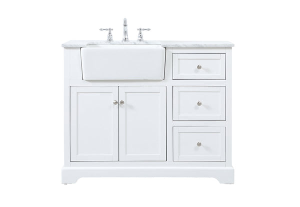 Elegant Lighting - VF60242WH - Single Bathroom Vanity - Franklin - White from Lighting & Bulbs Unlimited in Charlotte, NC
