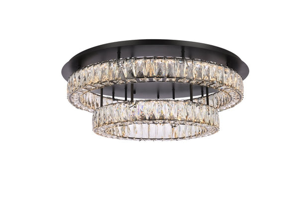 Elegant Lighting - 3503F30L2BK - LED Flush Mount - Monroe - Black from Lighting & Bulbs Unlimited in Charlotte, NC