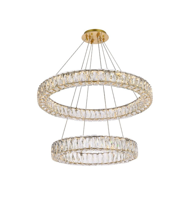 Elegant Lighting - 3503G28G - LED Chandelier - Monroe - Gold from Lighting & Bulbs Unlimited in Charlotte, NC