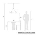 Six Light Chandelier from the Edinburgh Collection in Matte Black Finish by Golden