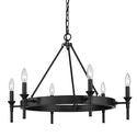 Golden - 1020-6 BLK - Six Light Chandelier - Edinburgh - Matte Black from Lighting & Bulbs Unlimited in Charlotte, NC