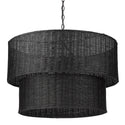Nine Light Chandelier from the Erma Collection in Matte Black Finish by Golden