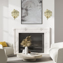 One Light Wall Sconce from the Aruba Collection in White Gold Finish by Golden