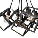 Five Light Pendant from the Cassio BLK Collection in Matte Black Finish by Golden