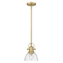 One Light Mini Pendant from the Hines BCB Collection in Brushed Champagne Bronze Finish by Golden