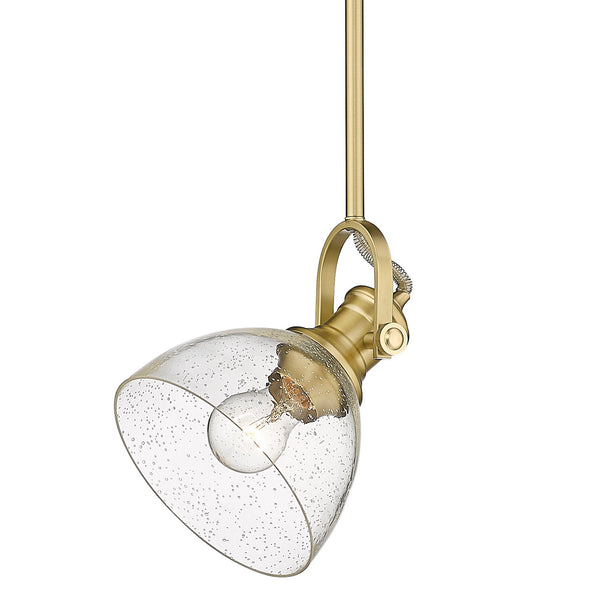 One Light Mini Pendant from the Hines BCB Collection in Brushed Champagne Bronze Finish by Golden