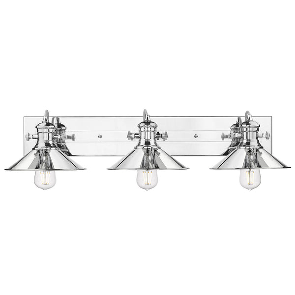 Three Light Bath Vanity from the Kleine Collection in Chrome Finish by Golden