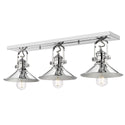 Three Light Bath Vanity from the Kleine Collection in Chrome Finish by Golden