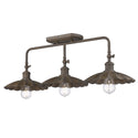 Three Light Bath Vanity from the Clemence Collection in Dark Rust Finish by Golden