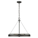 Six Light Pendant from the Vaughn Collection in Natural Black Finish by Golden