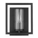 One Light Wall Sconce from the Marco BLK Collection in Matte Black Finish by Golden
