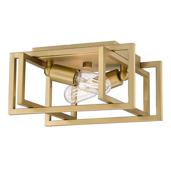 Golden - 6070-FM BCB-BCB - Two Light Flush Mount - Tribeca BCB - Brushed Champagne Bronze from Lighting & Bulbs Unlimited in Charlotte, NC