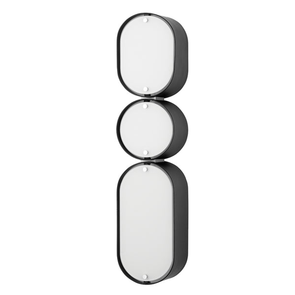 Corbett Lighting - 393-03-SBK/SS - Three Light Wall Sconce - Opal - Soft Black With Stainless Steel from Lighting & Bulbs Unlimited in Charlotte, NC
