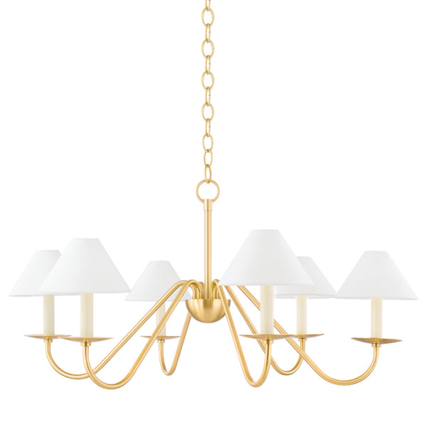 Mitzi - H464806-AGB - Six Light Chandelier - Lenore - Aged Brass from Lighting & Bulbs Unlimited in Charlotte, NC