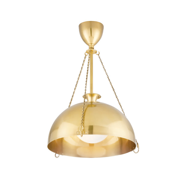 Hudson Valley - 1218-AGB - One Light Pendant - Levette - Aged Brass from Lighting & Bulbs Unlimited in Charlotte, NC