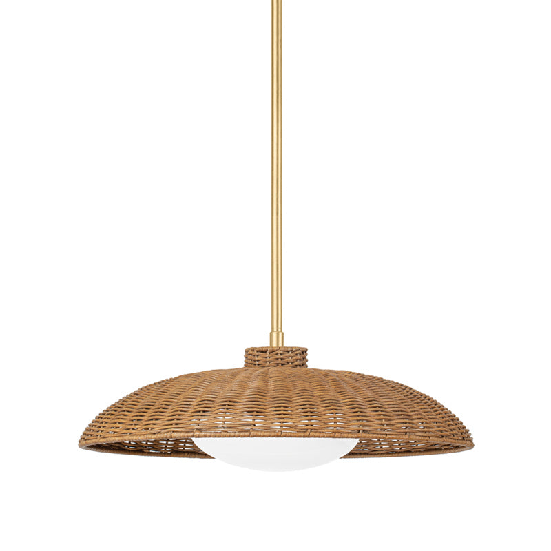 Hudson Valley - 1923-VGL - One Light Pendant - Delano - Vintage Gold Leaf from Lighting & Bulbs Unlimited in Charlotte, NC