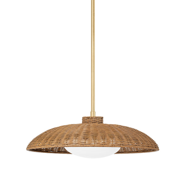 Hudson Valley - 1923-VGL - One Light Pendant - Delano - Vintage Gold Leaf from Lighting & Bulbs Unlimited in Charlotte, NC