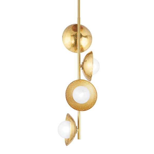 Hudson Valley - 5354-AGB - LED Pendant - Glimmer - Aged Brass from Lighting & Bulbs Unlimited in Charlotte, NC