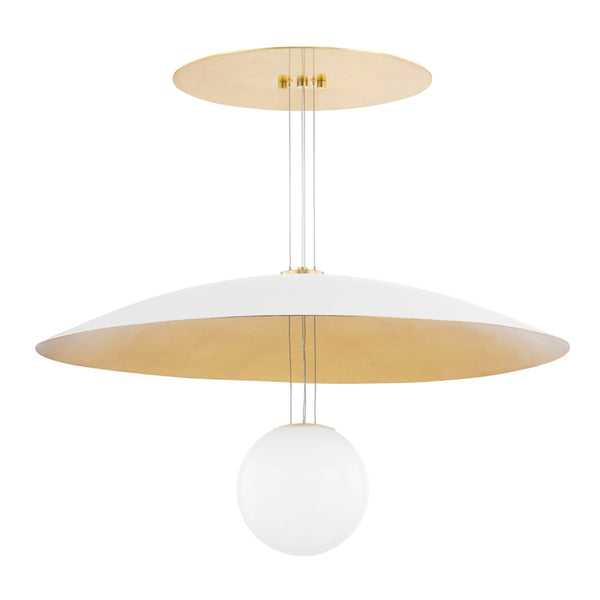 Hudson Valley - KBS1743701-L - LED Pendant - Brim - Soft White/Gold Leaf from Lighting & Bulbs Unlimited in Charlotte, NC