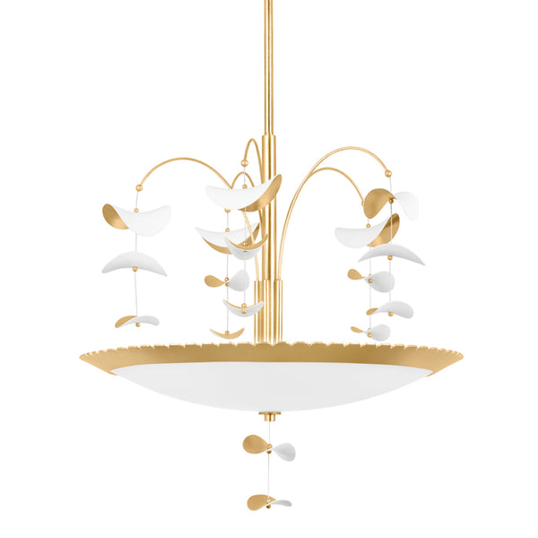 Hudson Valley - KBS1747806-GL/SWH - Six Light Chandelier - Paavo - Gold Leaf/Soft White Combo from Lighting & Bulbs Unlimited in Charlotte, NC