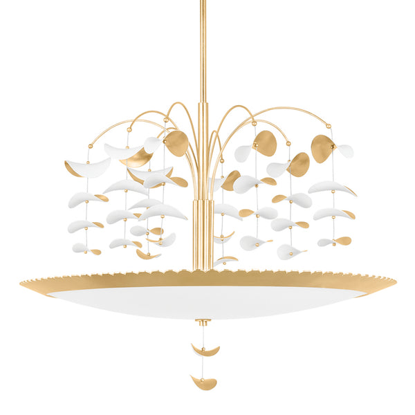 Hudson Valley - KBS1747808-GL/SWH - Eight Light Chandelier - Paavo - Gold Leaf/Soft White Combo from Lighting & Bulbs Unlimited in Charlotte, NC