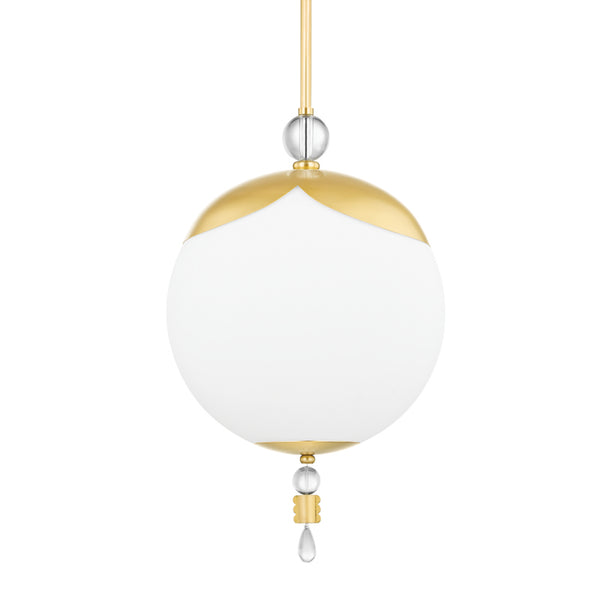 Hudson Valley - KBS1748701L-AGB - One Light Pendant - Perla - Aged Brass from Lighting & Bulbs Unlimited in Charlotte, NC