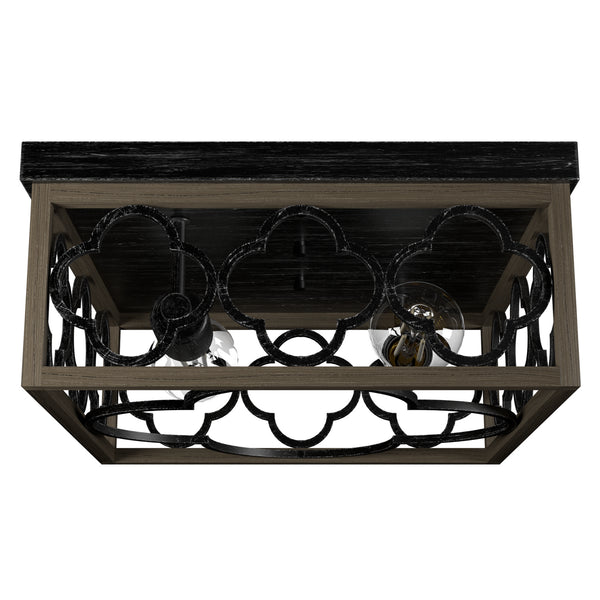 Hunter - 19392 - Two Light Flush Mount - Gablecrest - French Oak from Lighting & Bulbs Unlimited in Charlotte, NC