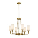 Six Light Chandelier from the Vetivene Collection in Natural Brass Finish by Kichler