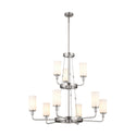 Nine Light Chandelier from the Vetivene Collection in Classic Pewter Finish by Kichler