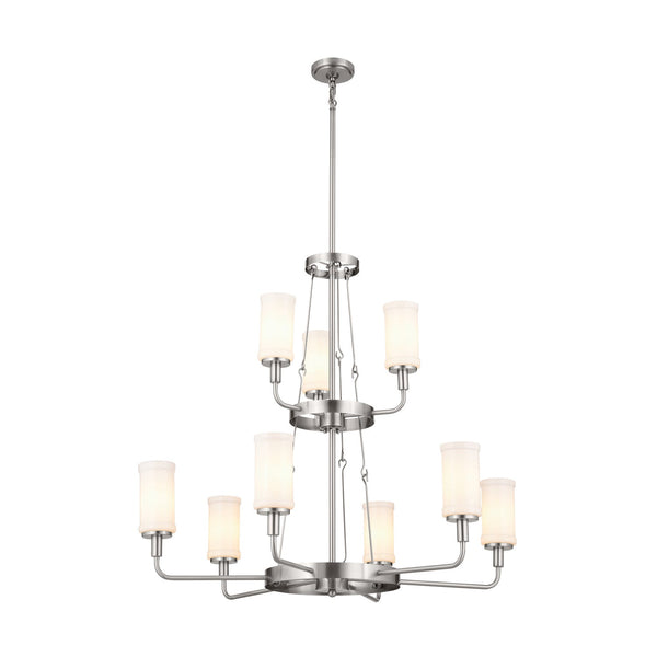 Nine Light Chandelier from the Vetivene Collection in Classic Pewter Finish by Kichler