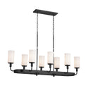 Kichler - 52453BKT - Eight Light Linear Chandelier - Vetivene - Textured Black from Lighting & Bulbs Unlimited in Charlotte, NC