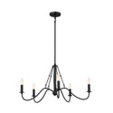 Five Light Chandelier from the Freesia Collection in Textured Black Finish by Kichler