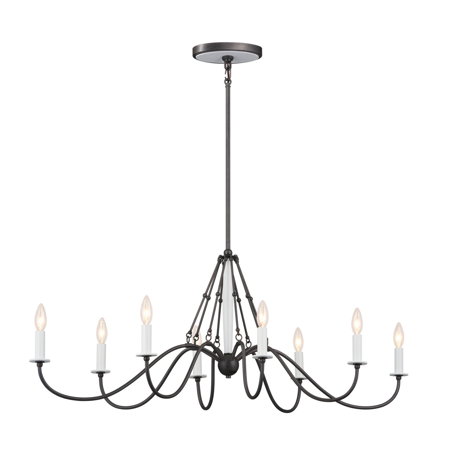 Kichler - 52457AVI - Eight Light Chandelier - Freesia - Anvil Iron from Lighting & Bulbs Unlimited in Charlotte, NC