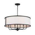 Six Light Chandelier from the Heddle Collection in Textured Black Finish by Kichler