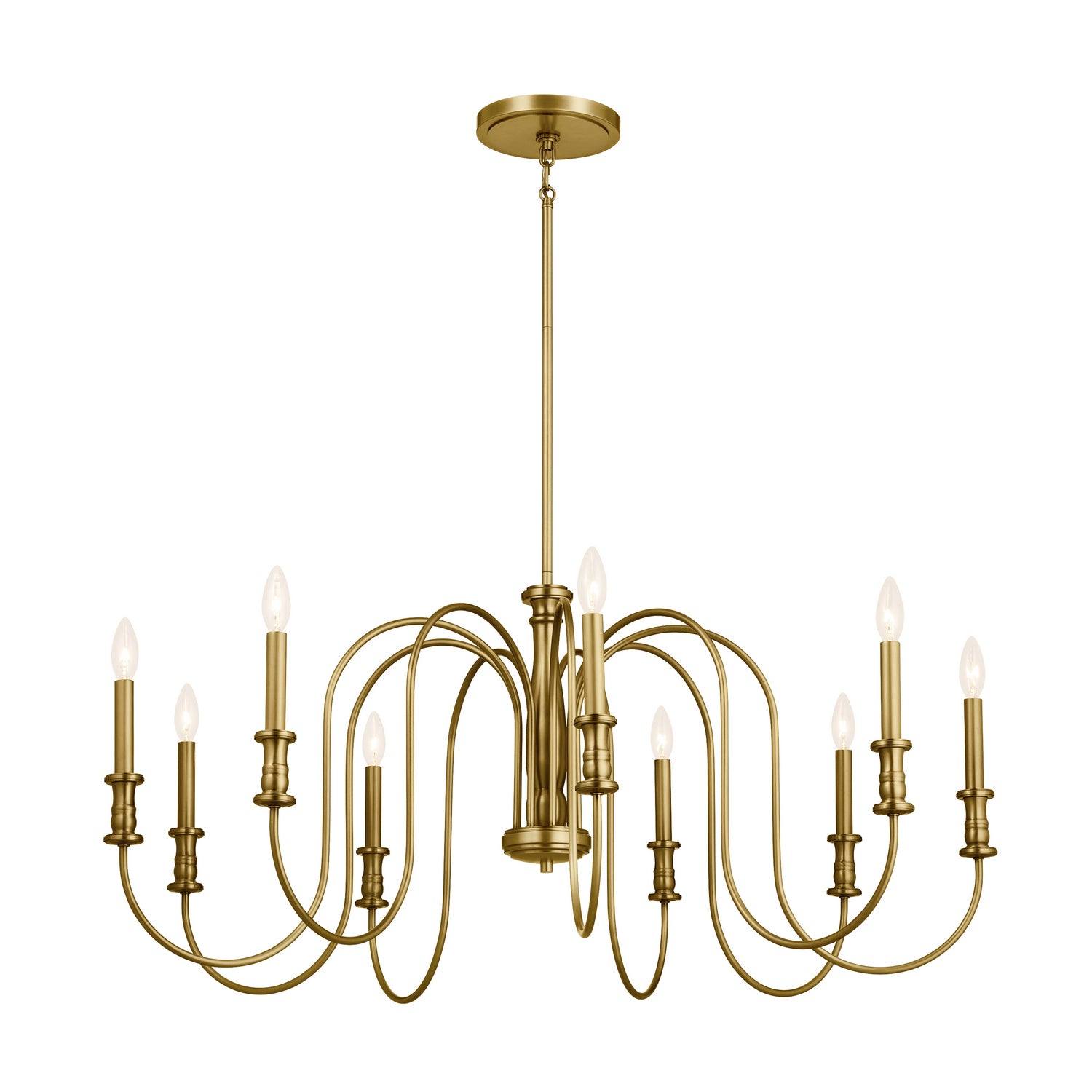 Kichler - 52471NBR - Nine Light Chandelier - Karthe - Natural Brass from Lighting & Bulbs Unlimited in Charlotte, NC