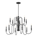 Kichler - 52472BK - 12 Light Chandelier - Karthe - Black from Lighting & Bulbs Unlimited in Charlotte, NC