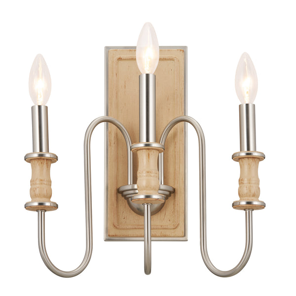 Kichler - 52473NI - Three Light Wall Sconce - Karthe - Brushed Nickel from Lighting & Bulbs Unlimited in Charlotte, NC
